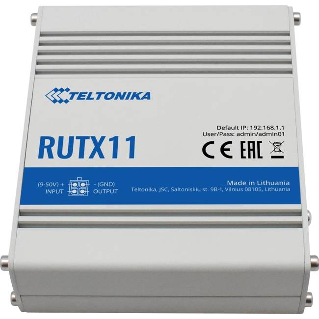 Wi-Fi роутер TELTONIKA RUTX11 4G LTE (RUTX11000000)