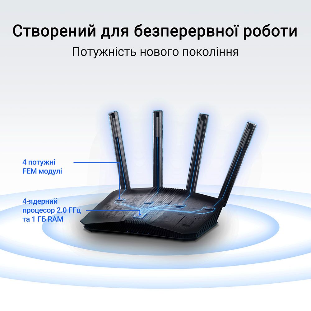 В Україні Wi-Fi роутер ASUS RT-BE58U (90IG0910-MO3C00)