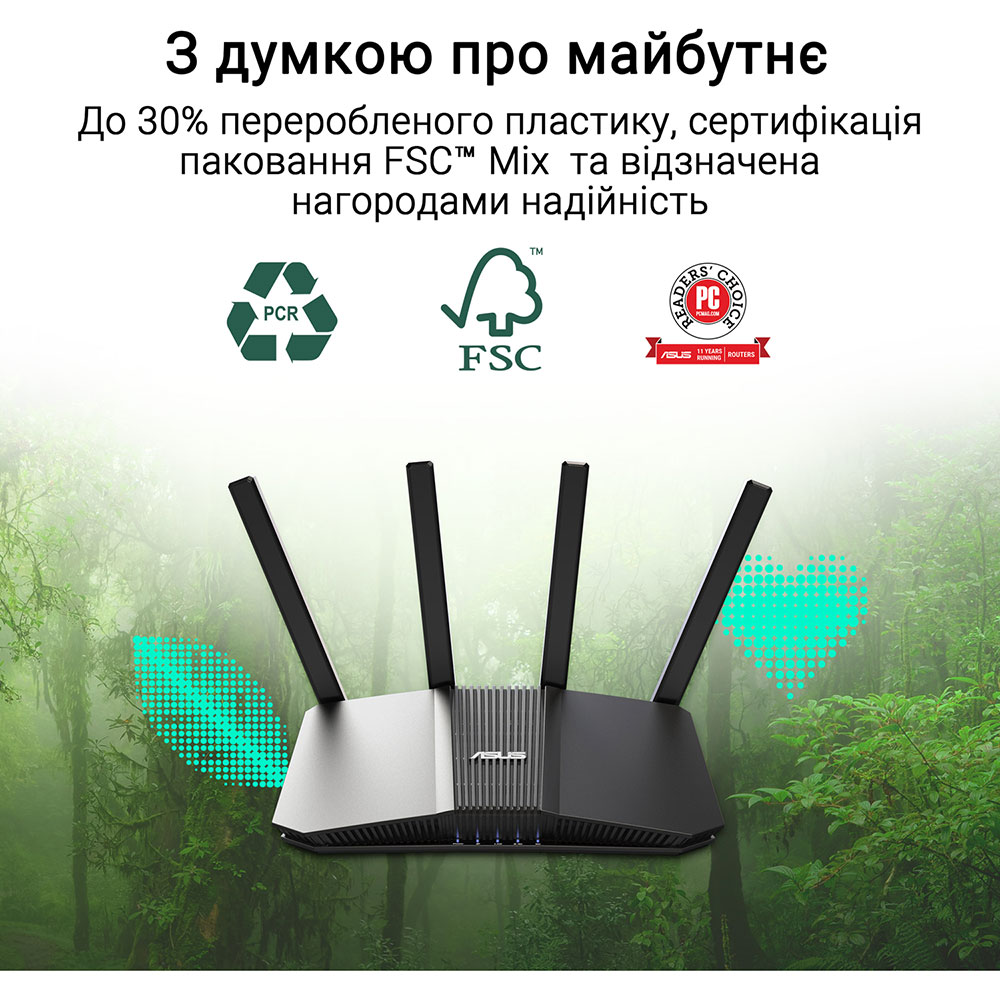 В Фокстрот Wi-Fi роутер ASUS RT-BE58U (90IG0910-MO3C00)