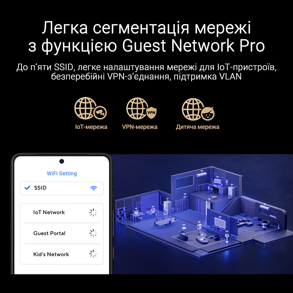 Зображення Wi-Fi роутер ASUS RT-BE88U (90IG08V0-MO3N0V)