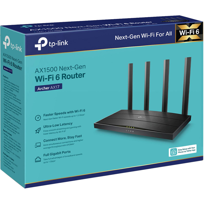 Маршрутизатор TP-LINK Archer AX17 Клас роутера домашній