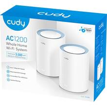 Маршрутизатор CUDY M1200 2-pack AC1200 Wi-Fi Mesh Solution White