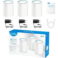 Маршрутизатор CUDY M1300(3-pack) AC1200 Wi-Fi Gigabit Mesh Solution White