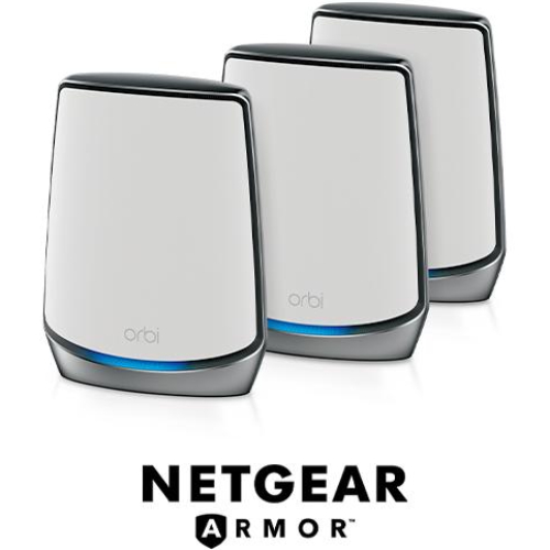 MESH система NETGEAR Orbi RBK853 AX6000 White (RBK853-100EUS) Дополнительно Поддержка технологии Beamforming, Amazon Alexa и Google Assistant, RAM память 1 GB, Flash память 512 МБ