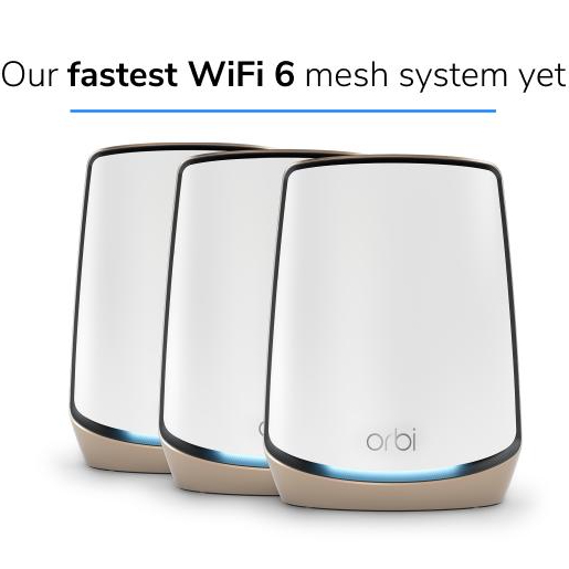 MESH система NETGEAR Orbi RBK863S AX6000 White (RBK863S-100EUS) Тип пристрою Wi-Fi роутер