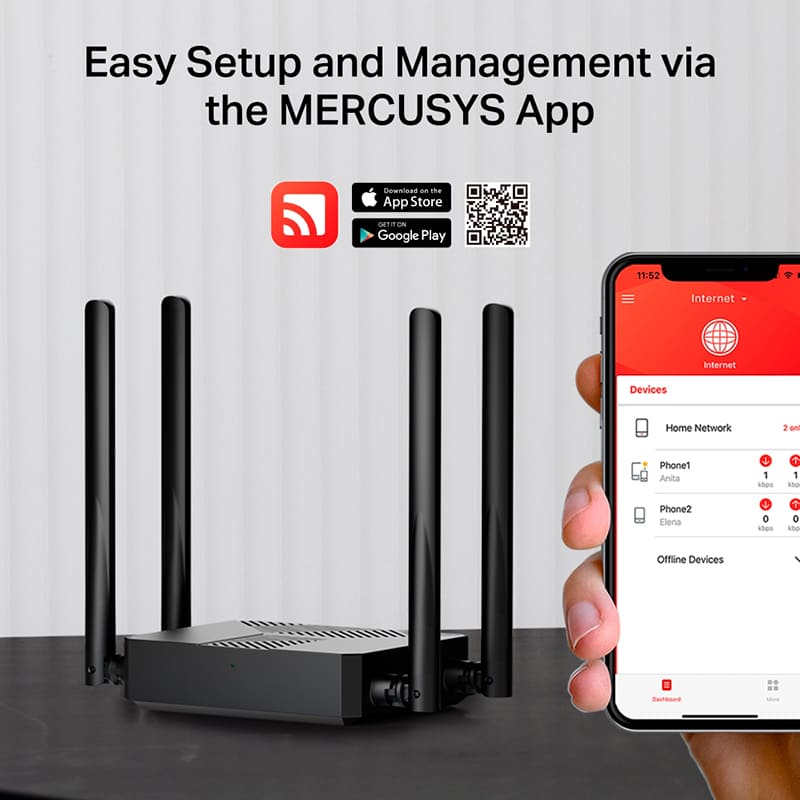 Замовити Wi-Fi роутер MERCUSYS AX1500 (MR62X)