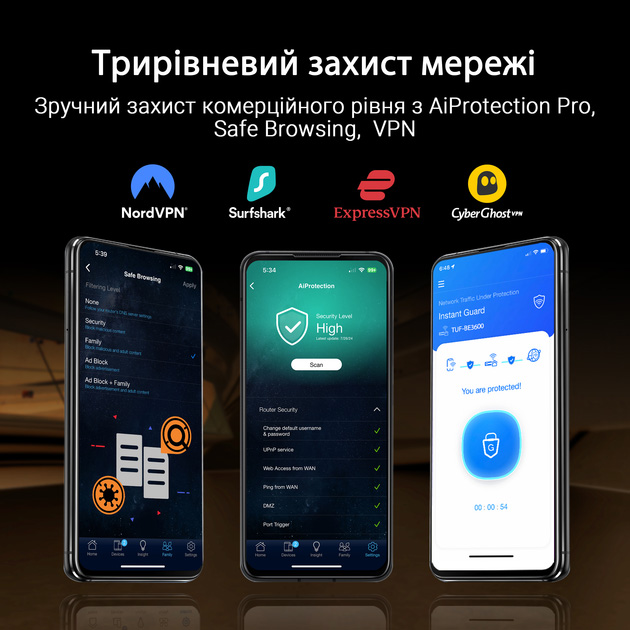 Фото Wi-Fi роутер ASUS TUF-BE6500 (90IG0920-MO9C00)