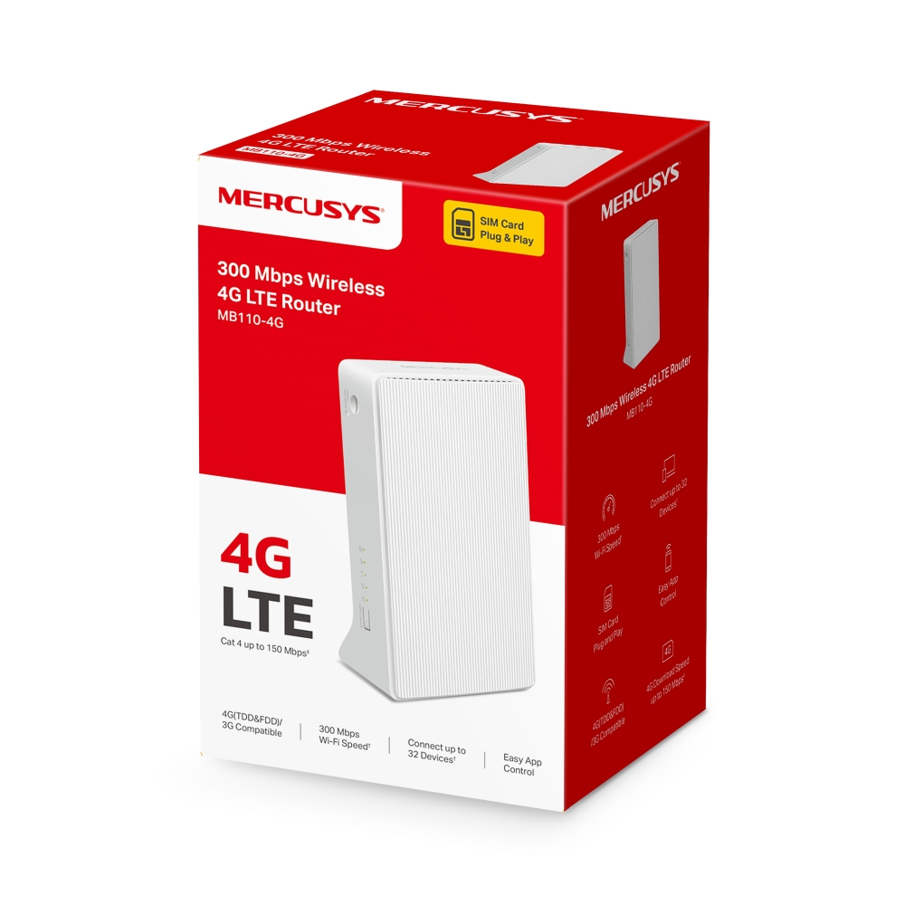 Фото Роутер MERCUSYS 4G LTE (MB110-4G)