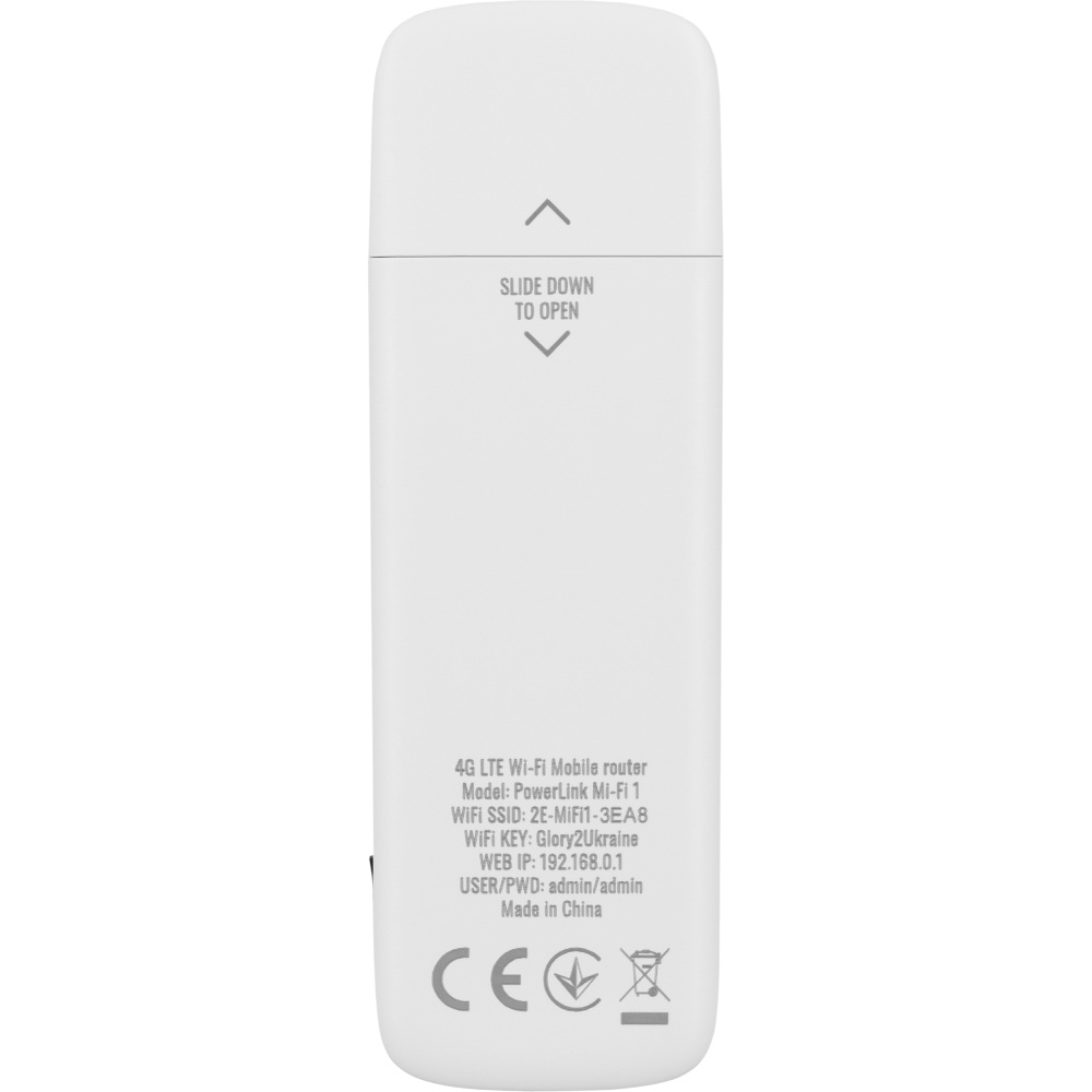 Мобільний 4G Wi-Fi роутер 2E PowerLink MiFi-1 2024 (694743655322) Стандарт Wi-Fi 802.11 b