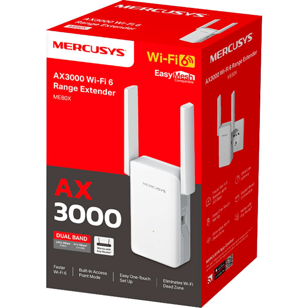 Точка доступу MERCUSYS WiFi AX3000 (ME80X) Тип пристрою точка доступу