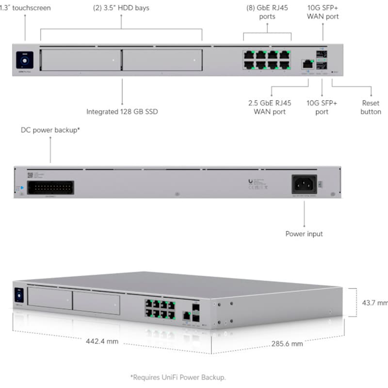 Замовити Маршрутизатор UBIQUITI UniFi Dream Machine Pro Max (UDM-PRO-MAX)