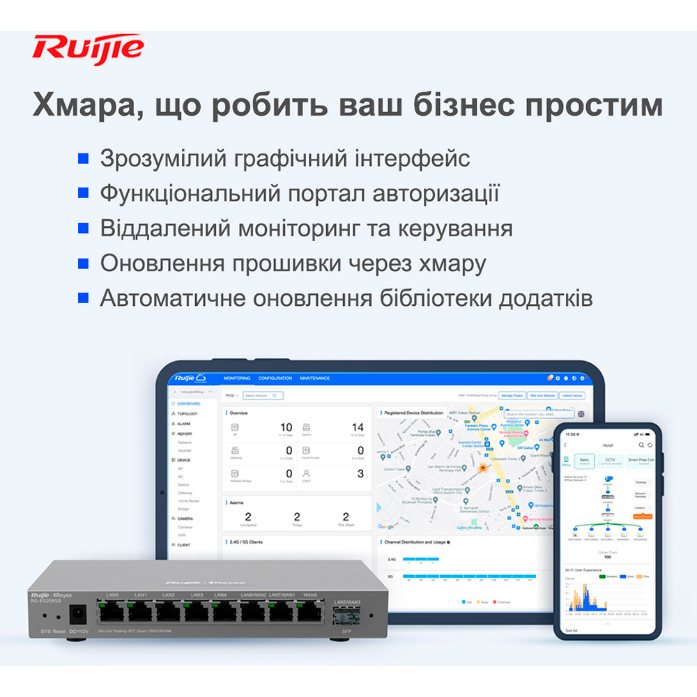 В интернет магазине Маршрутизатор RUIJIE Reyee RG-EG209GS