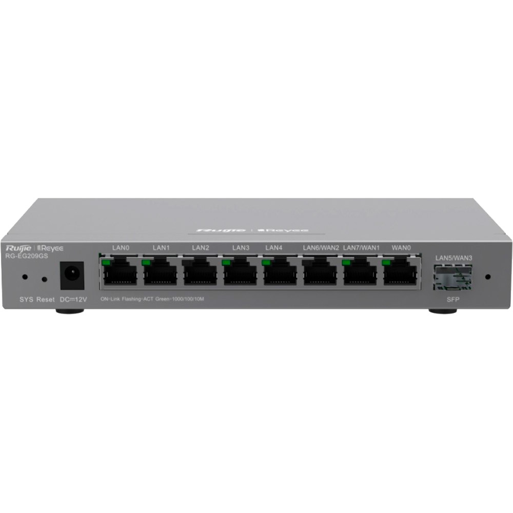 Маршрутизатор RUIJIE Reyee RG-EG209GS Количество LAN-портов (RJ-45) 7