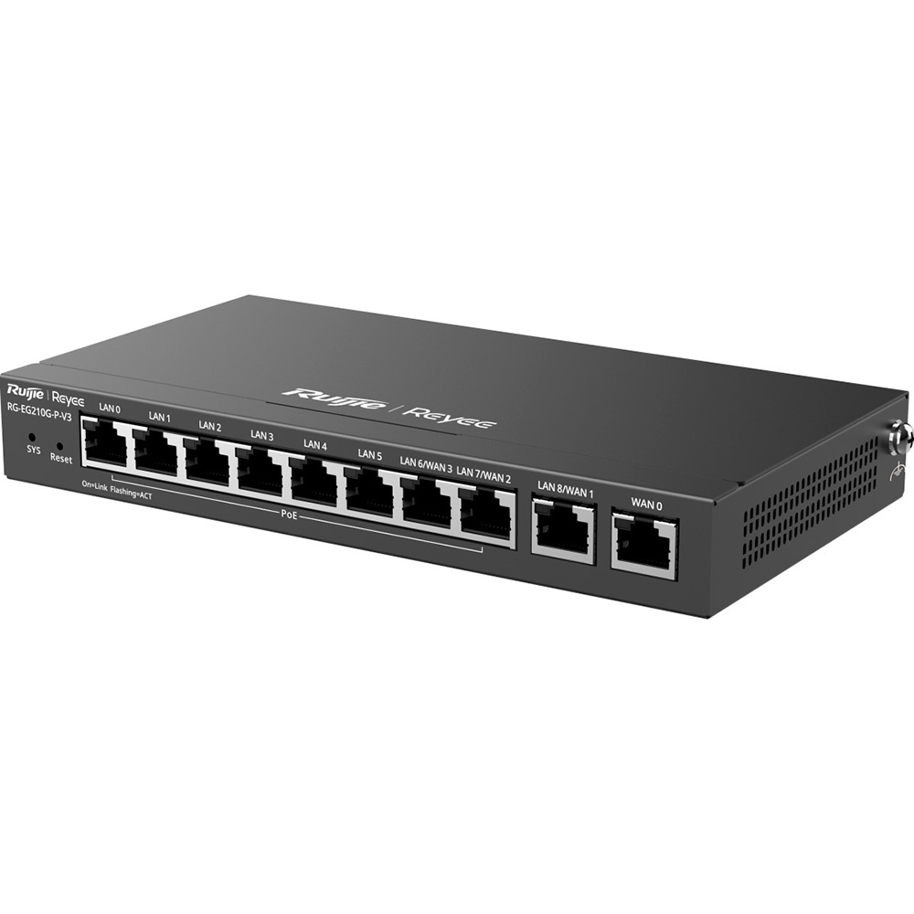 Маршрутизатор RUIJIE Reyee RG-EG210G-P-V3 Дополнительно частота процессора:	0.88 ГГц, объём оперативной памяти:	256 МБ, объём флэш-памяти: 32 МБ