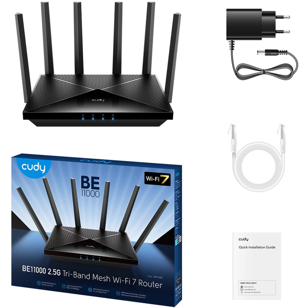 Wi-Fi роутер CUDY WR6500 (WR6500H) Тип устройства Wi-Fi роутер