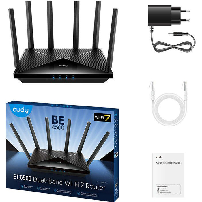 Wi-Fi роутер CUDY Black (WR6500) Класс роутера домашний