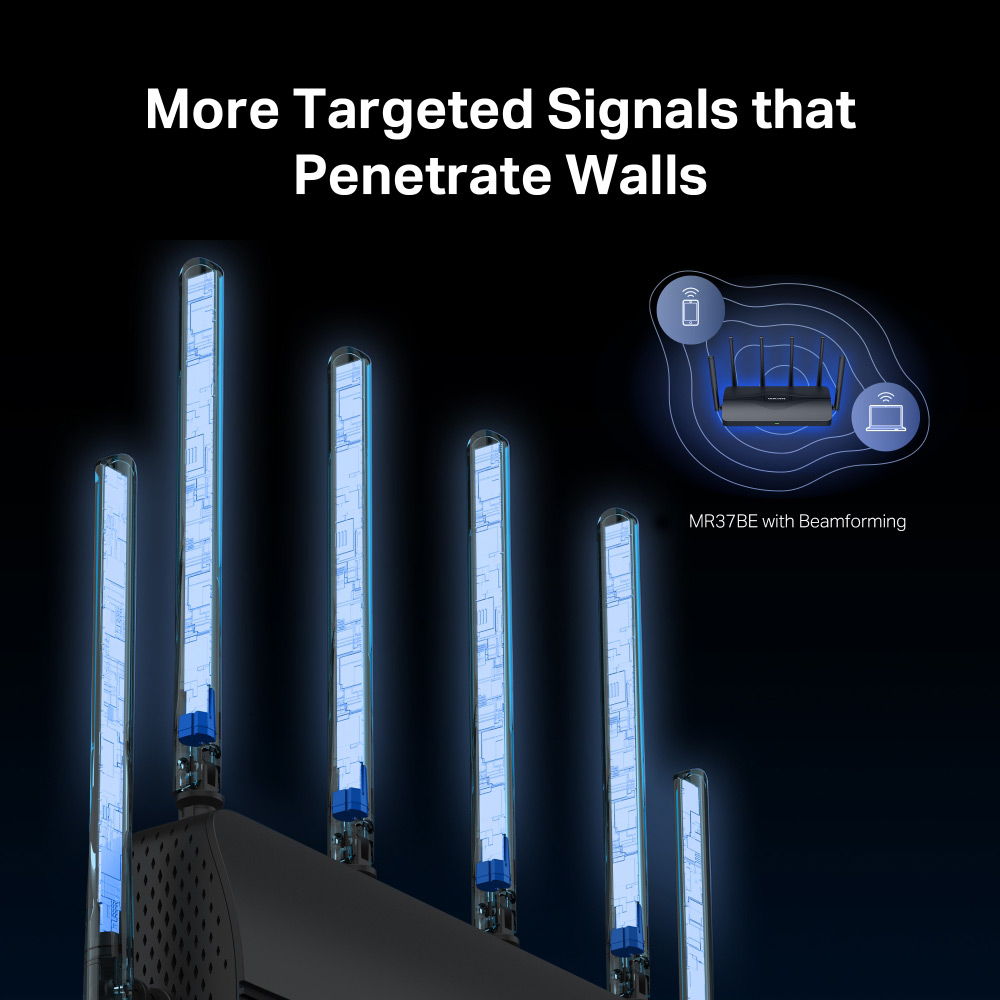Фото Маршрутизатор MERCUSYS MR37BE BE6500 MESH