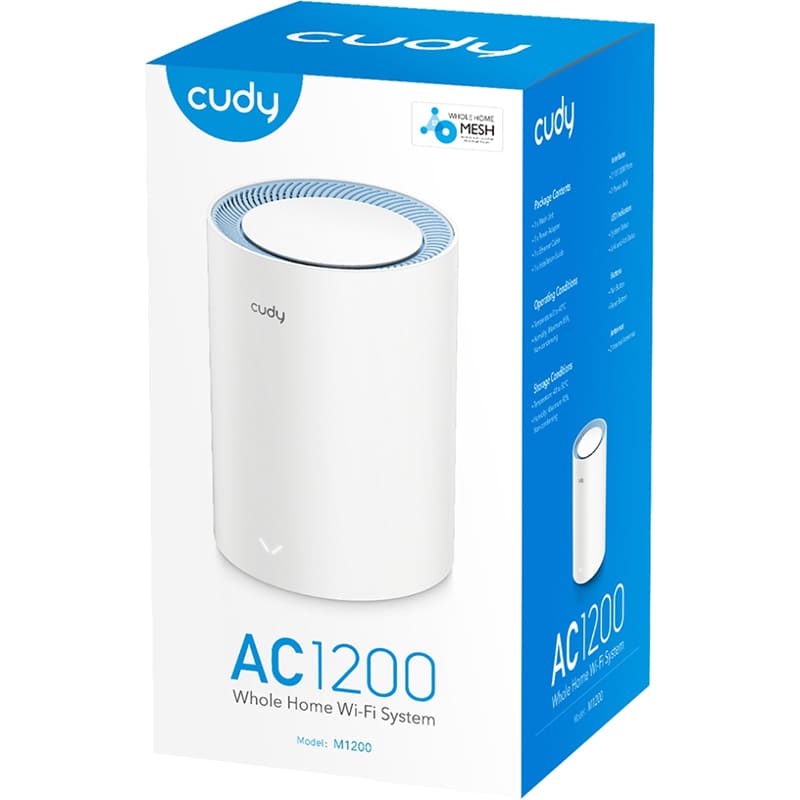 Mesh система CUDY M1200 1-pack White Дополнительные режимы работы повторитель