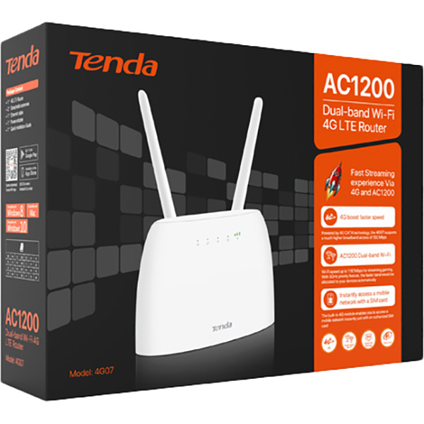 Маршрутизатор Tenda 4G07 Стандарт Wi-Fi 802.11 a