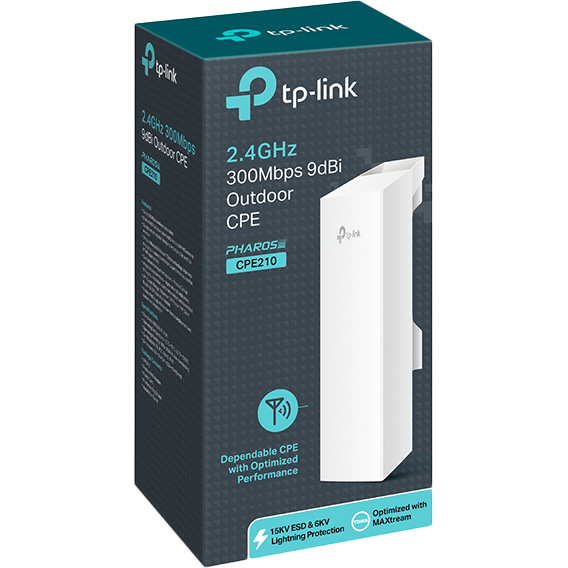 Wi-Fi точка доступу TP-LINK CPE210 Стандарт Wi-Fi 802.11 b