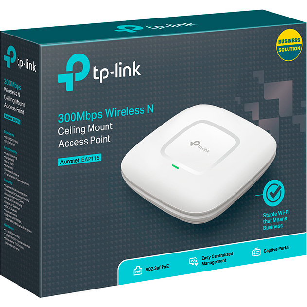 Точка доступа TP-LINK EAP115 Стандарт Wi-Fi 802.11 n