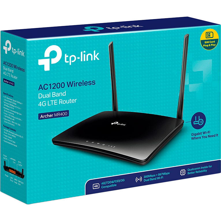 Wi-Fi роутер TP-LINK TL-MR400 AC1200 (ARCHER-MR400) Стандарт Wi-Fi 802.11 a