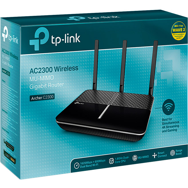 Wi-Fi роутер TP-LINK ARCHER C2300 Стандарт Wi-Fi 802.11 a