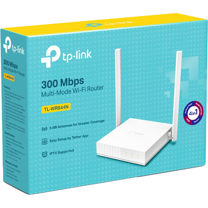 Wi-Fi роутер TP-LINK TL-WR844N Тип устройства Wi-Fi роутер