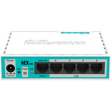 Маршрутизатор MIKROTIK hEX lite 5xFE RouterOS L4 (RB750r2)