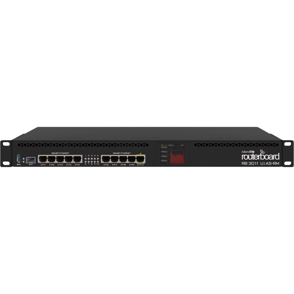 

Маршрутизатор MIKROTIK RouterBOARD 3011UiAS LCD panel rack (RB3011UIAS-RM), RouterBOARD 3011UiAS, LCD panel, rack