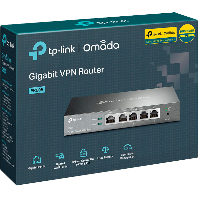 Маршрутизатор TP-LINK Omada ER605 Количество LAN-портов (RJ-45) 4