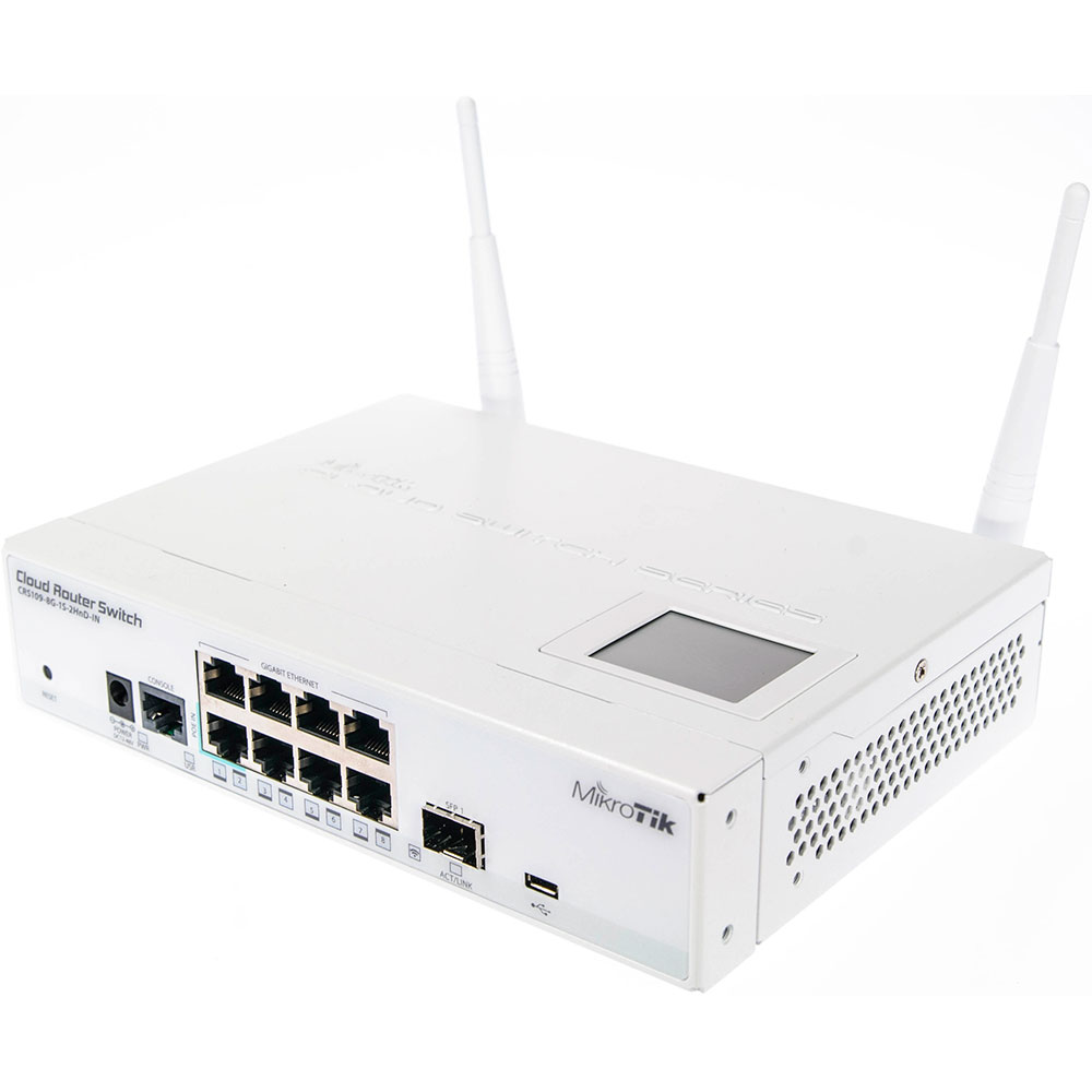 

Маршрутизатор MIKROTIK CRS109-8G-1S-2HnD-IN, CRS109-8G-1S-2HnD-IN