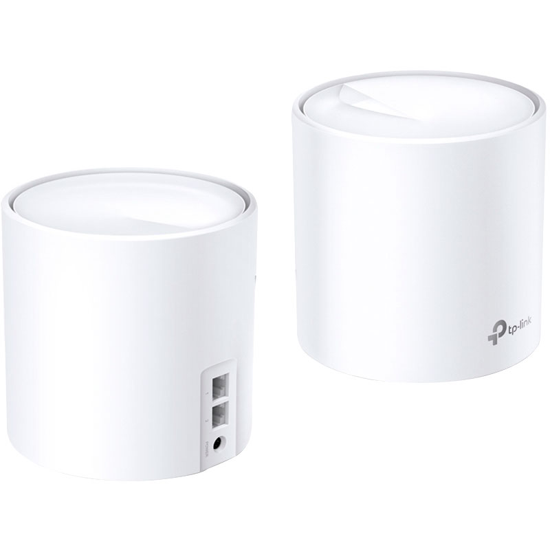 Mesh Wi-Fi система TP-LINK Deco X60 (2-pack) Додатково 2 гігабітні порти LAN/WAN з автовизначенням на кожному модулі