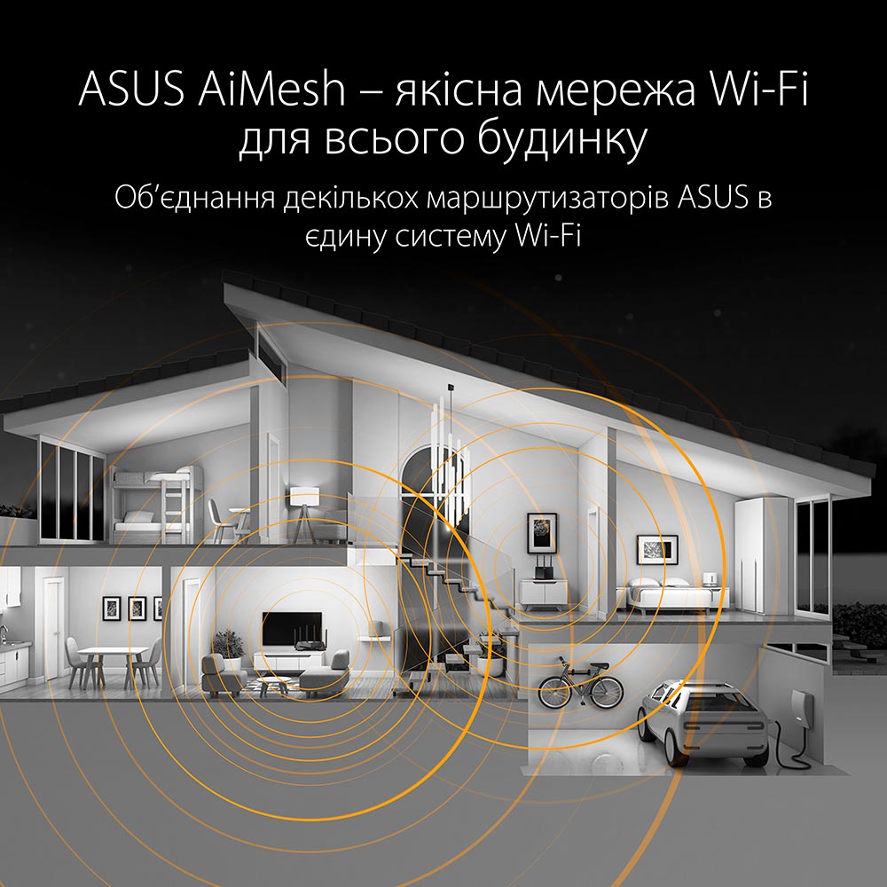 Изображение Wi-Fi роутер ASUS TUF-AX5400 WiFi6 AiMesh MU-MIMO Wi-Fi Gaming Router