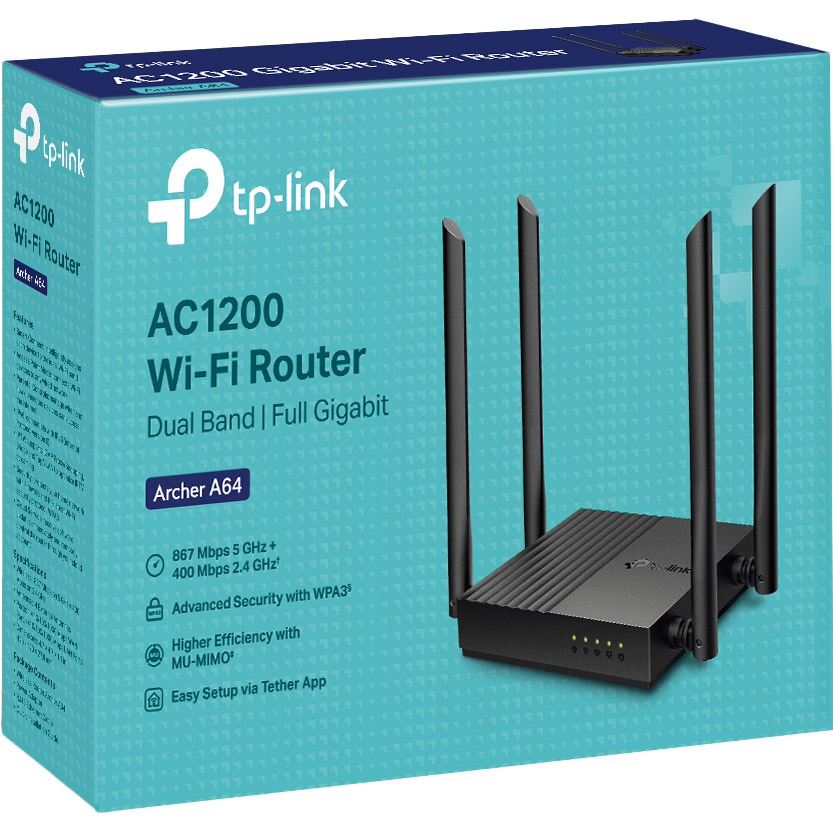 Wi-Fi-роутер TP-LINK Archer A64 Стандарт Wi-Fi 802.11 a