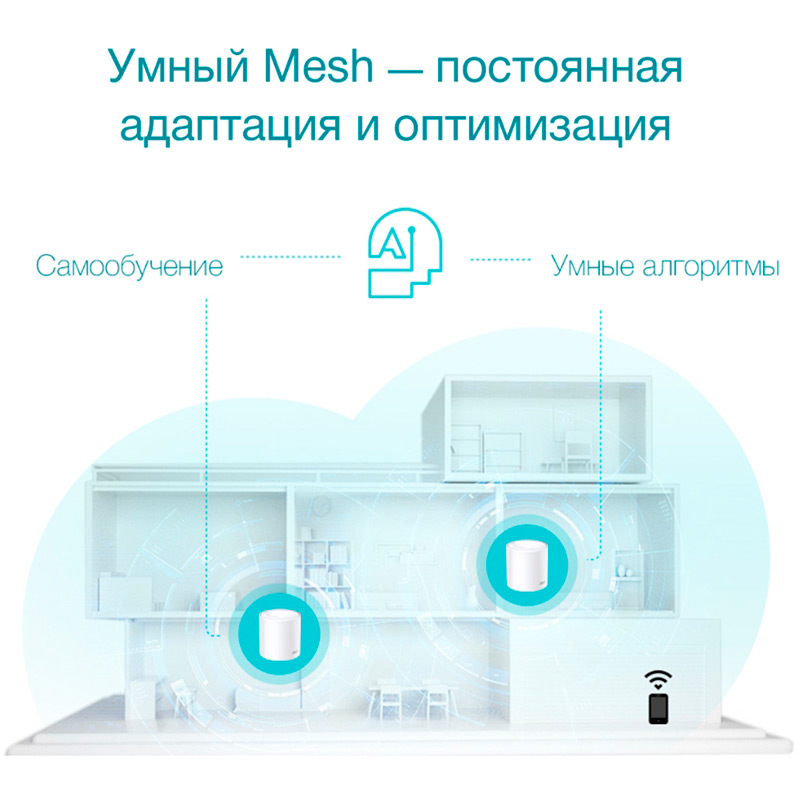 Фото Wi-Fi роутер TP-LINK DECO X50 3PK AX3000 3xGE LANWAN MU-MIMO OFDMA