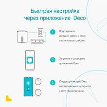 Wi-Fi роутер TP-LINK DECO X50 3PK AX3000 3xGE LANWAN MU-MIMO OFDMA