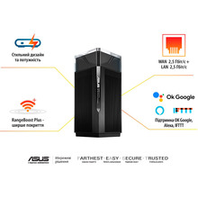 Маршрутизатор ASUS ZenWiFi Pro ET12 AXE11000 Wi-Fi6E 2PK (90IG05Z0-MO3A20)