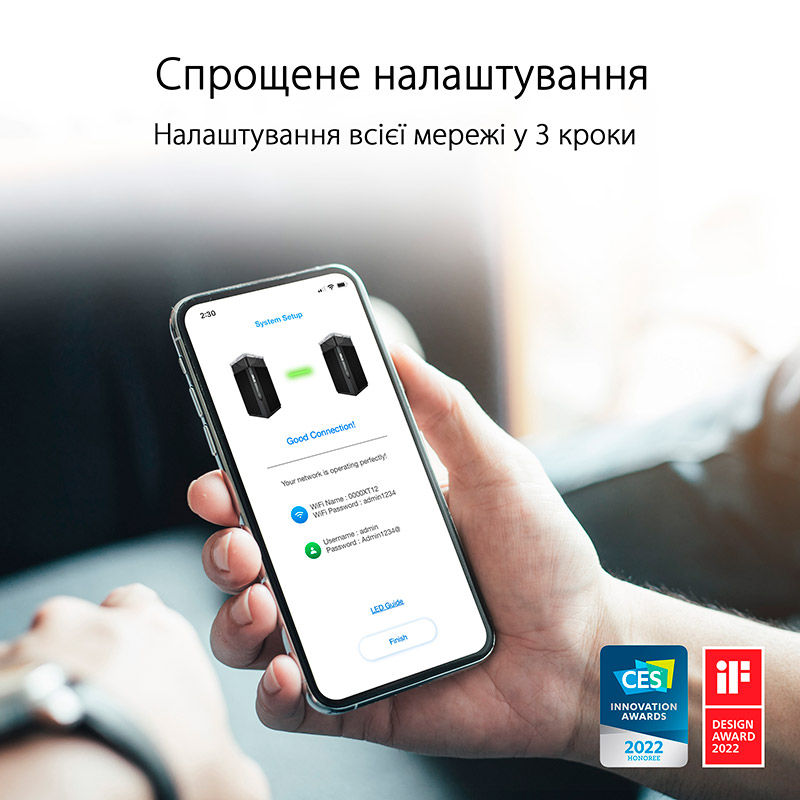 Зображення Маршрутизатор ASUS ZenWiFi Pro ET12 AXE11000 Wi-Fi6E 2PK (90IG05Z0-MO3A20)