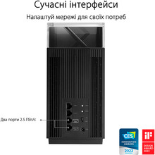 Маршрутизатор ASUS ZenWiFi Pro ET12 AXE11000 Wi-Fi6E 2PK (90IG05Z0-MO3A20)