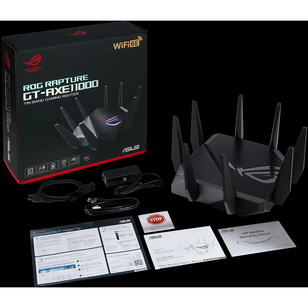 Фото Wi-Fi роутер ASUS ROG Rapture GT-AXE11000 (90IG06E0-MO1R00)