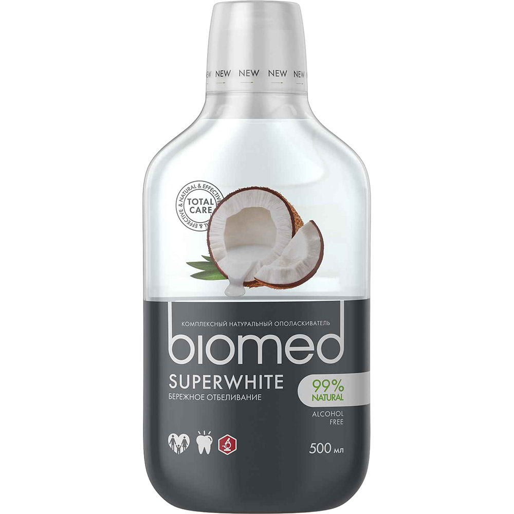 

Ополаскиватель для полости рта BioMed Superwhite 500 мл (7640168931032), Bm SUPERWHITE RU-CIS Ополіскувач, 500 мл