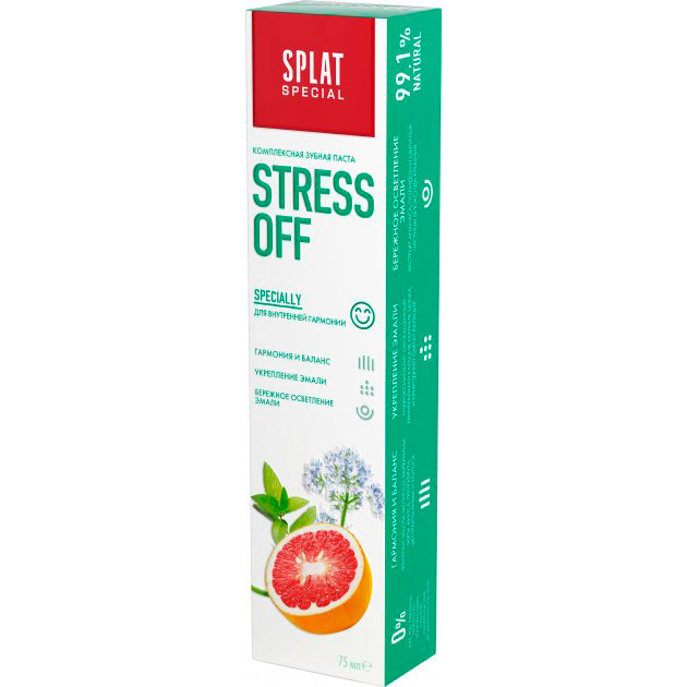 Зубна паста Splat Special-Stress Off 75 мл (4603014009814) Призначення комплексний захист