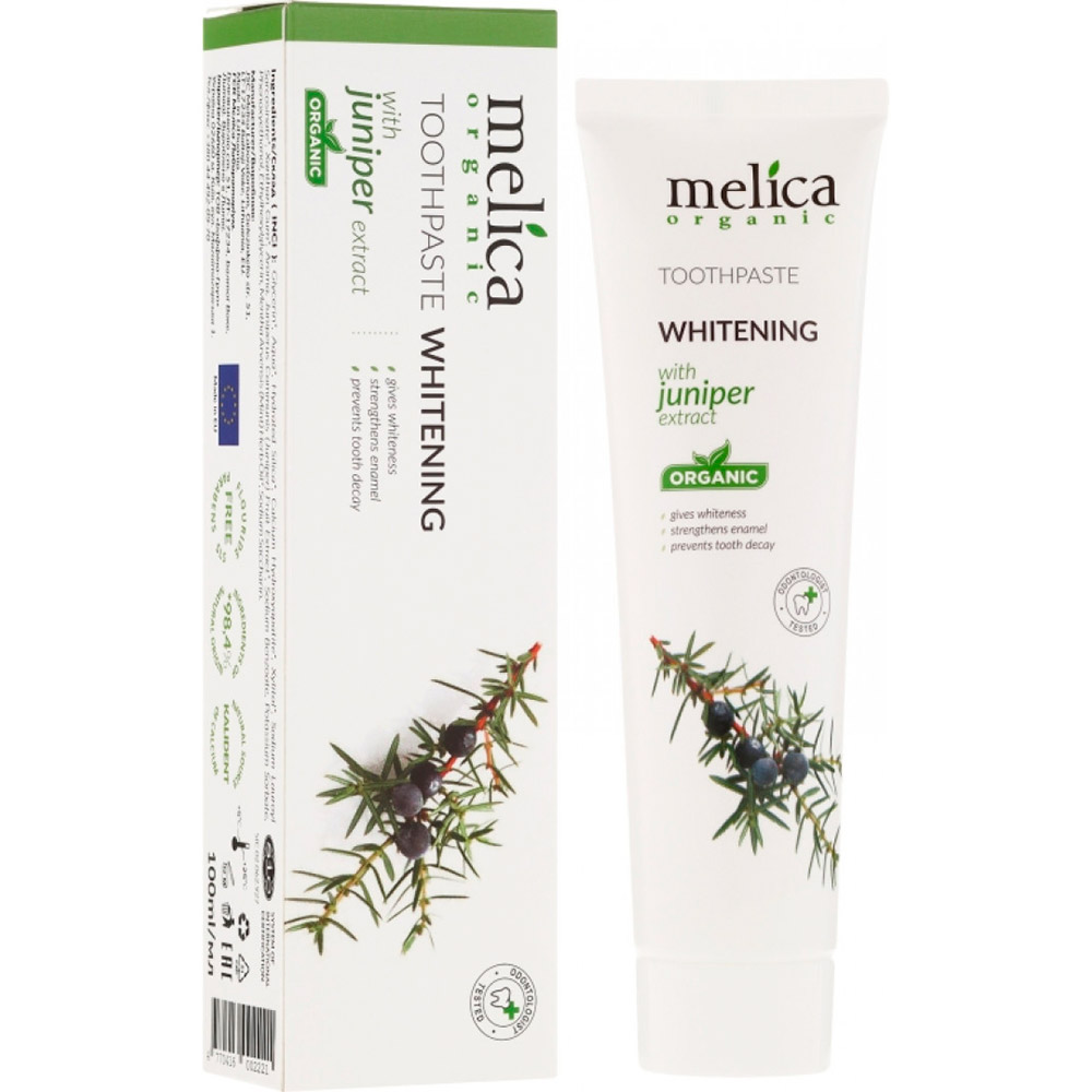 Зубная паста Melica Organic c экстрактом можжевельника 100 мл (4770416002221) Назначение отбеливание/осветление