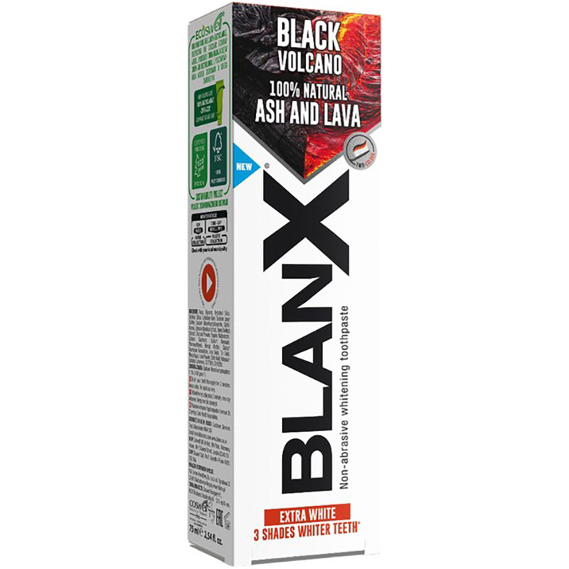 Зубна паста BLANX Black Volcano 75мл (8017331089675)