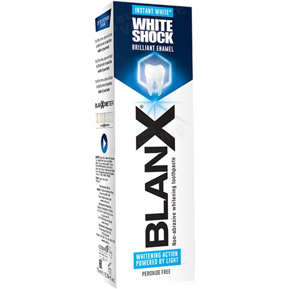 Зубная паста BLANX White Shock 75мл (8017331051573)