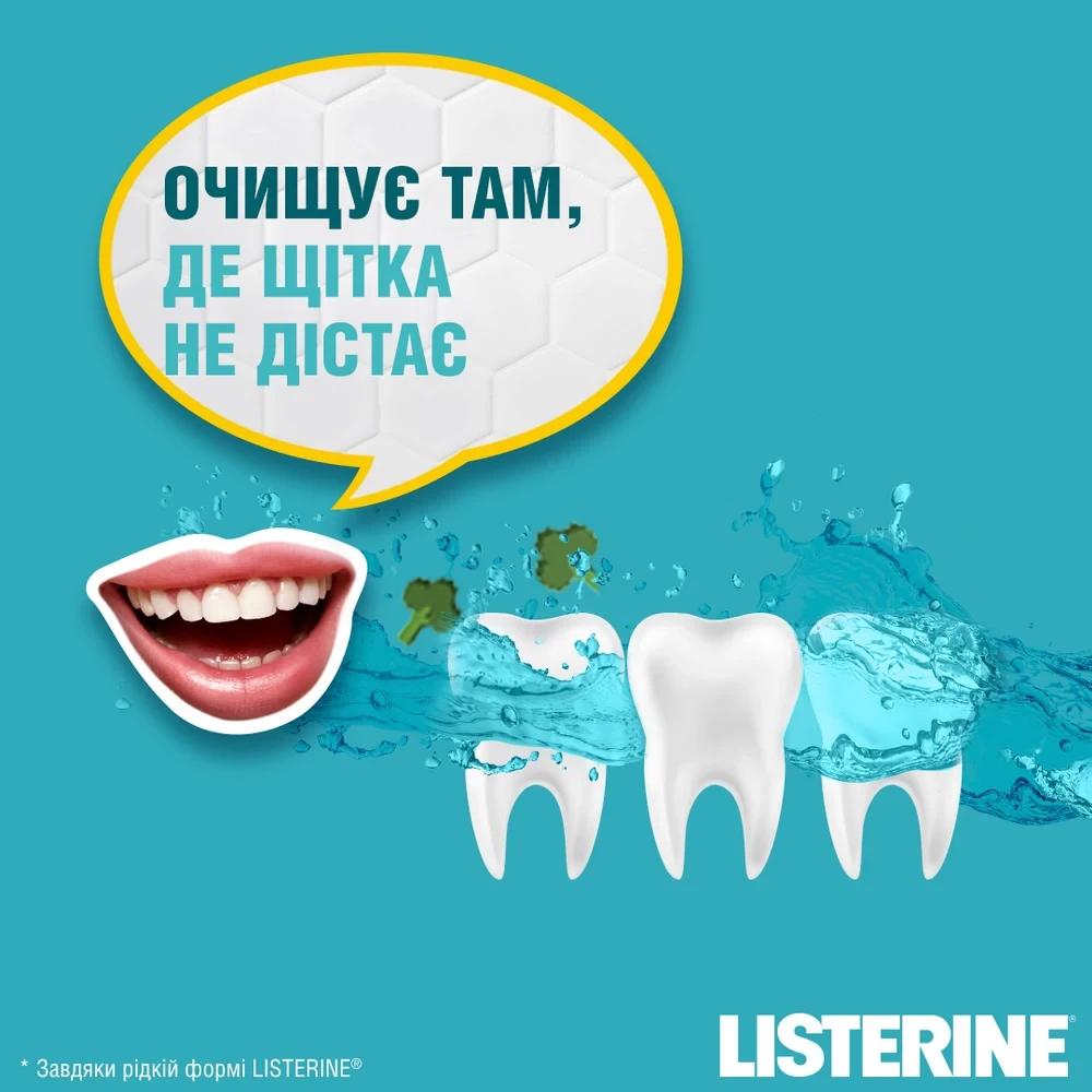 Ополіскувач для ротової порожнини LISTERINE Свіжа м'ята 1000 мл (3574661011394) Категорія для дорослих