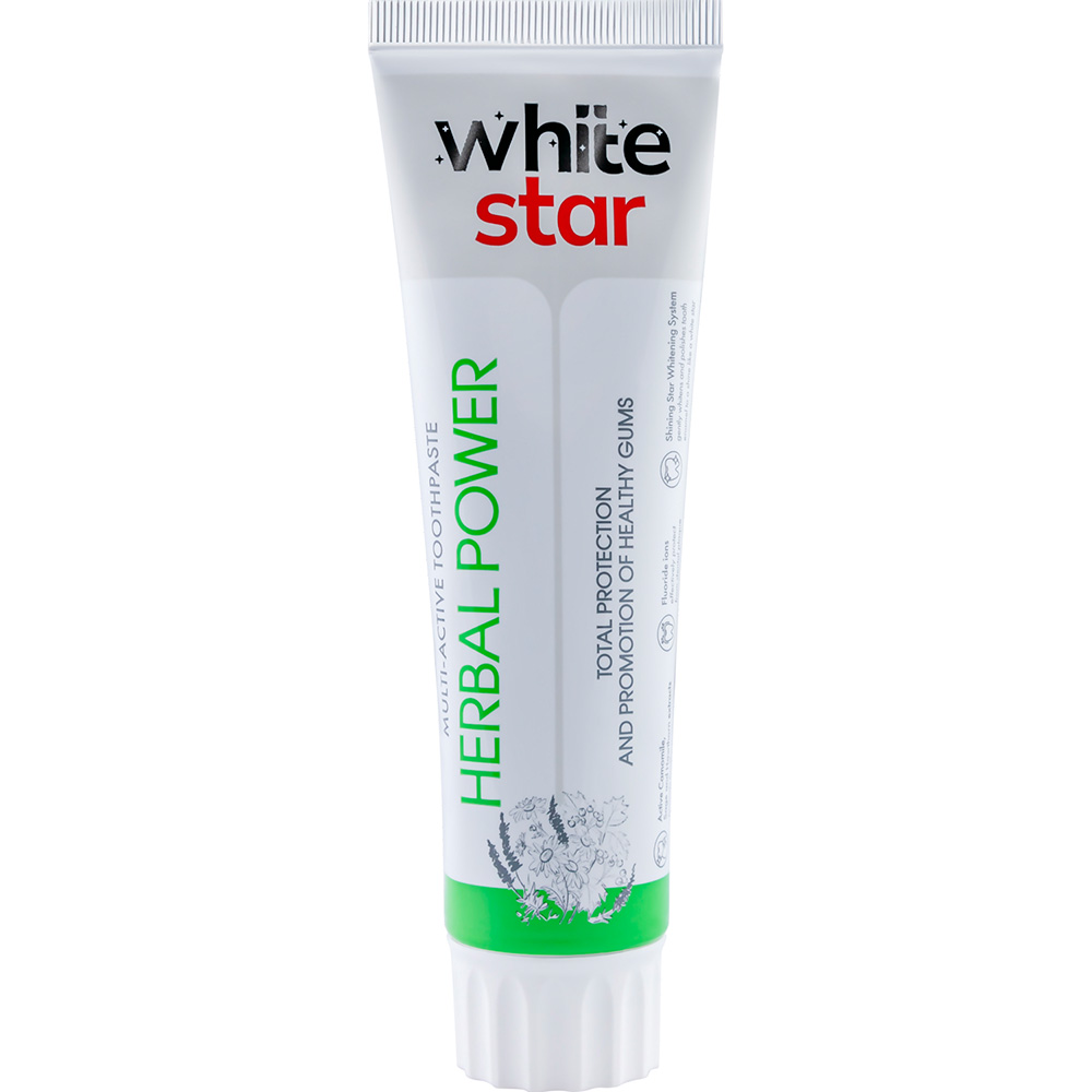 Зубная паста WHITE STAR Herbal Power 100мл (3800237400317) Тип зубная паста