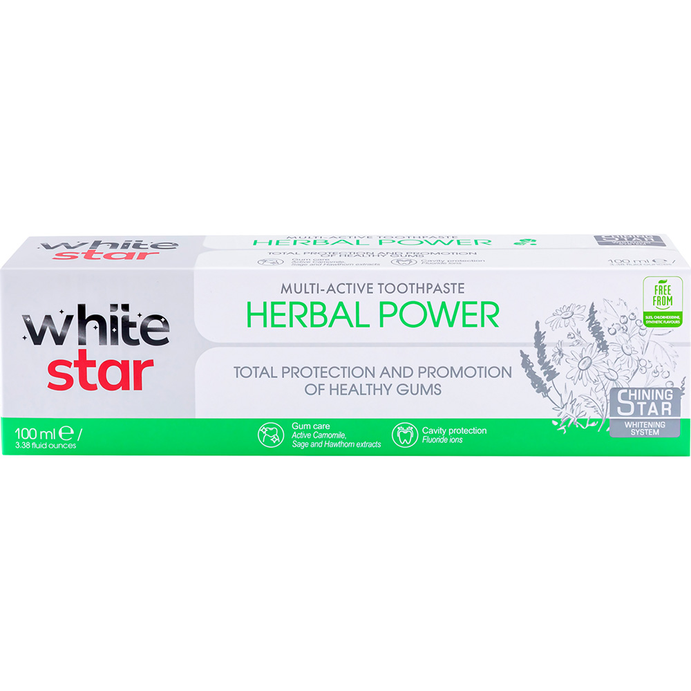 Зубная паста WHITE STAR Herbal Power 100мл (3800237400317) Зубная паста WHITE STAR Herbal Power 100мл (3800237400317)