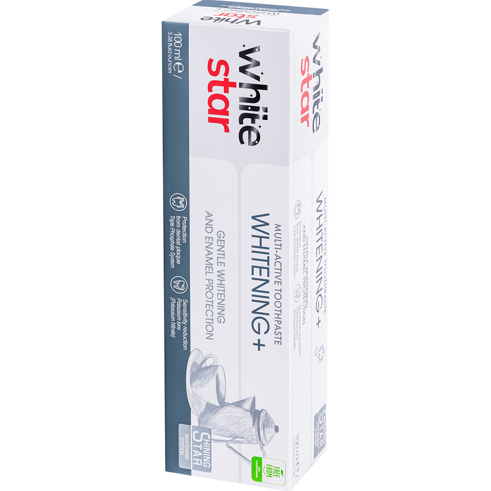 Зубная паста WHITE STAR Whitening + 100мл (3800237400300) Назначение отбеливание/осветление